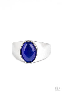Paparazzi Accessories - Cool Down - Blue Men's Ring