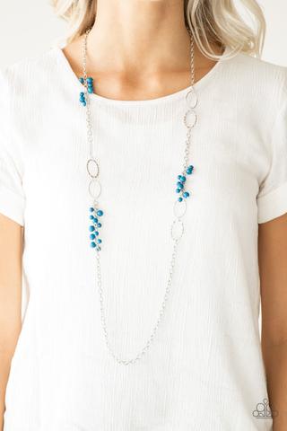 Paparazzi Accessories - Flirty Foxtrot - Blue Necklace