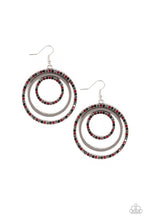 Load image into Gallery viewer, Paparazzi Accessories - Rippling Refinement - Red (Multi) Earrings
