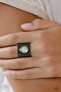 Paparazzi Accessories - Singed Shape - Brass Ring