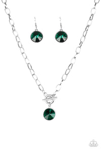 Paparazzi Accessories - She Sparkles On - Green Necklace