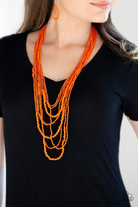 Paparazzi Accessories - Totally Tonga - Orange Necklace